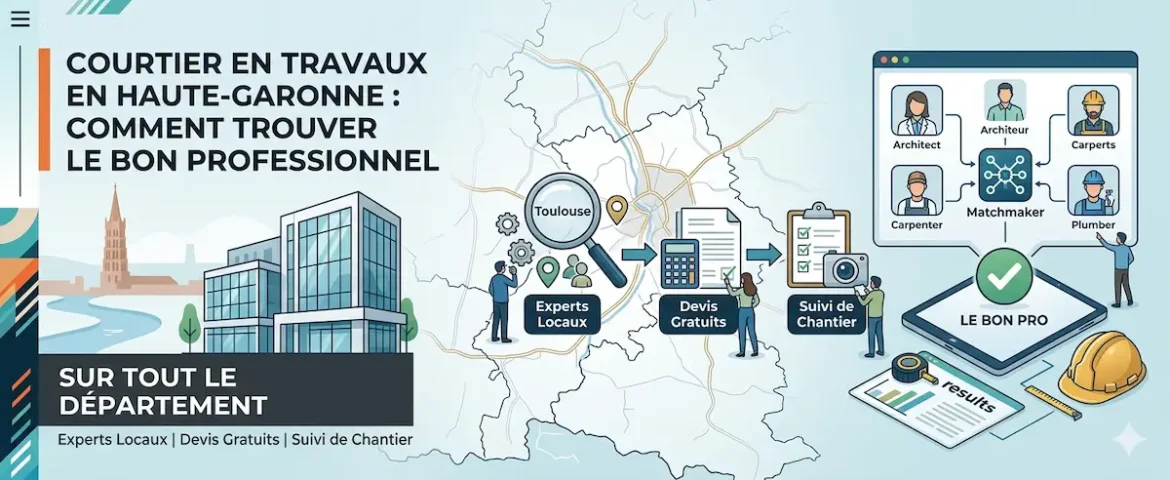 Courtier en travaux en Haute-Garonne : comment trouver le bon professionnel sur tout le département